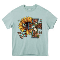 Arona leopard cross sunflower butterfly Heavy Core Tee - JahusDesignShop