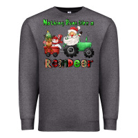Charcoal Heather nothing runs like a reindeer Premium Sweatshirt - CowGirlArtShop
