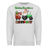 Dove Grey nothing runs like a reindeer Premium Sweatshirt - CowGirlArtShop