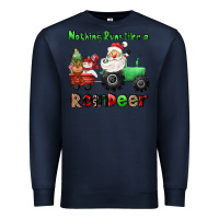 Navy nothing runs like a reindeer Premium Sweatshirt - CowGirlArtShop