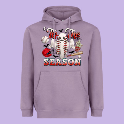 Tis The Season Baseball Halloween Heavyweight Hoodie Designed By Cowgirlartshop