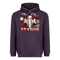 Plum tis the season baseball halloween Heavyweight Hoodie - CowGirlArtShop