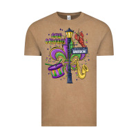 Vintage Coffee new orleans mardi gras streets Vintage Tee - MaliasSmallBusiness