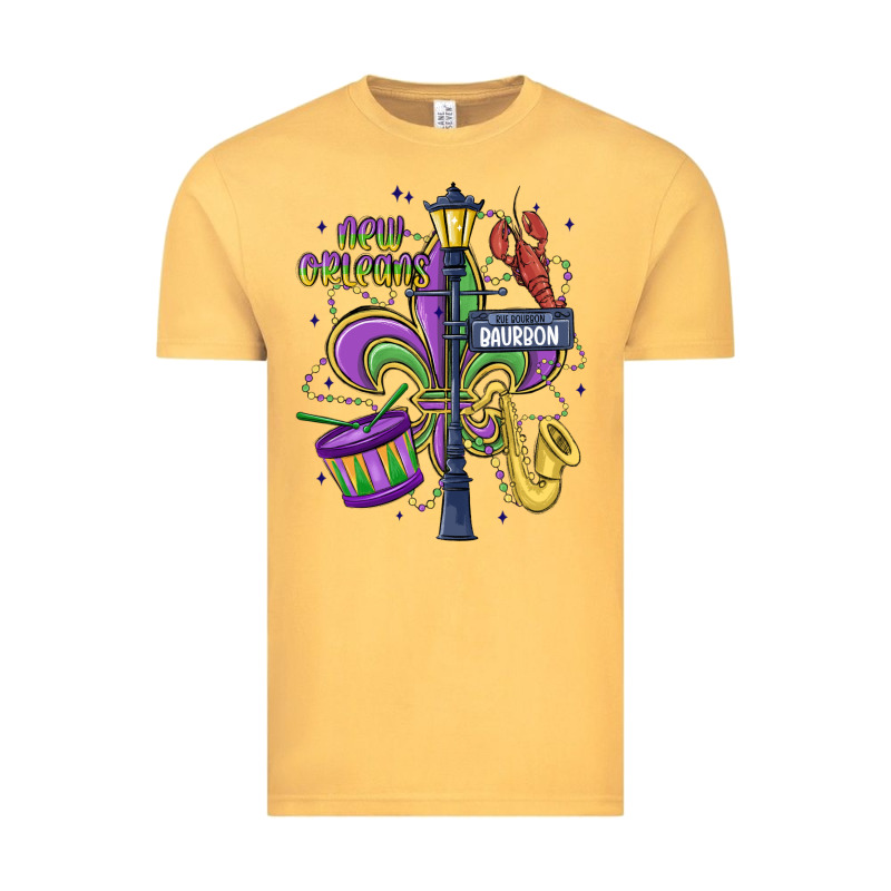 New Orleans Mardi Gras Streets Vintage Tee by MaliasSmallBusiness | Teevron