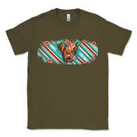 Army Green cow floral Classic Tee - JahusDesignShop