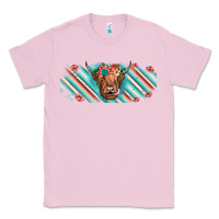 Bubblegum Pink cow floral Classic Tee - JahusDesignShop