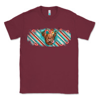 Burgundy cow floral Classic Tee - JahusDesignShop
