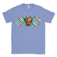 Colony Blue cow floral Classic Tee - JahusDesignShop