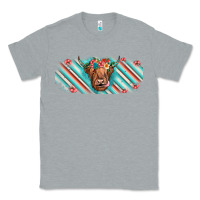 Heather Grey cow floral Classic Tee - JahusDesignShop