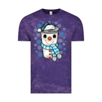 Cloud Purple snowman coffee cup Vintage Tee - JahusDesignShop