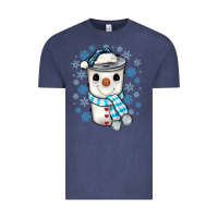 Vintage Denim snowman coffee cup Vintage Tee - JahusDesignShop