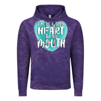 Cloud Purple i have got a good heart but this mouth Vintage Hoodie - MaliasSmallBusiness
