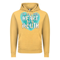 Vintage Mustard i have got a good heart but this mouth Vintage Hoodie - MaliasSmallBusiness