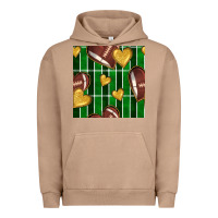 Pigment Burro american football field and hearts seamless pattern Urban Hoodie - BundleAndBundleShop