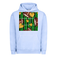 Pigment Grape Ice american football field and hearts seamless pattern Urban Hoodie - BundleAndBundleShop