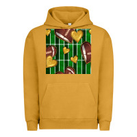 Pigment Peanut Butter american football field and hearts seamless pattern Urban Hoodie - BundleAndBundleShop