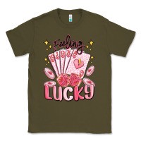 Army Green feeling lucky Classic Tee - MaliasSmallBusiness