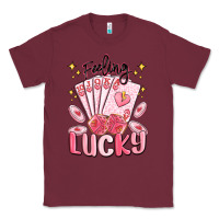 Burgundy feeling lucky Classic Tee - MaliasSmallBusiness