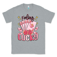 Heather Grey feeling lucky Classic Tee - MaliasSmallBusiness