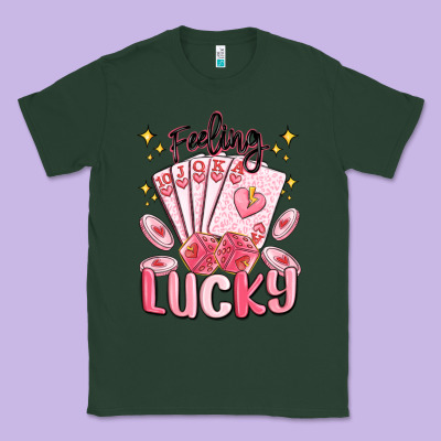 Feeling Lucky Classic Tee Designed By Maliassmallbusiness
