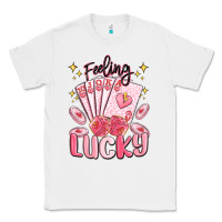 White feeling lucky Classic Tee - MaliasSmallBusiness
