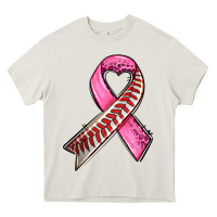 Cream breast cancer sport ribbons Heavy Core Tee - AdoDesignShop