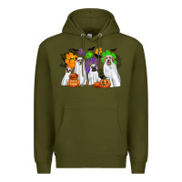 Army Green ghost dogs Premium Hoodie - CowGirlArtShop