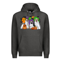 Charcoal Heather ghost dogs Premium Hoodie - CowGirlArtShop