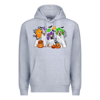 Heather Grey ghost dogs Premium Hoodie - CowGirlArtShop