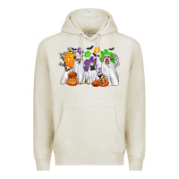 Oatmeal Heather ghost dogs Premium Hoodie - CowGirlArtShop