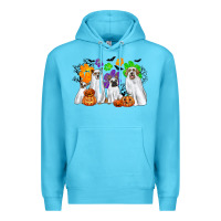 Ocean Blue ghost dogs Premium Hoodie - CowGirlArtShop