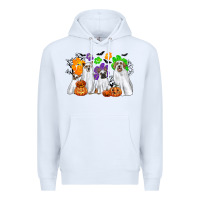 White ghost dogs Premium Hoodie - CowGirlArtShop