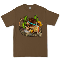 Cacao cowboy cactus  sunflowers whiskey Premium Tee - AdoDesignShop