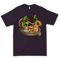 Plum cowboy cactus  sunflowers whiskey Premium Tee - AdoDesignShop