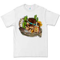 White cowboy cactus  sunflowers whiskey Premium Tee - AdoDesignShop