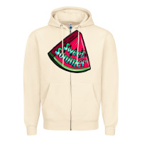 Sandshell sweet summer watermelon Zipper Hoodie - NancyCooperArtShop