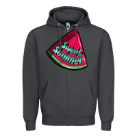 Smoke sweet summer watermelon Zipper Hoodie - NancyCooperArtShop