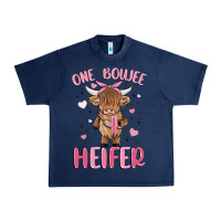 Navy one boujee heifer Urban Heavy Tee - MaliasSmallBusiness
