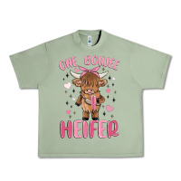 Oil Green one boujee heifer Urban Heavy Tee - MaliasSmallBusiness