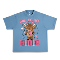 Pebble Blue one boujee heifer Urban Heavy Tee - MaliasSmallBusiness