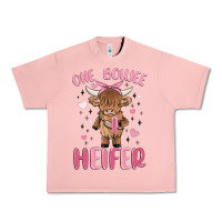 Salmon one boujee heifer Urban Heavy Tee - MaliasSmallBusiness