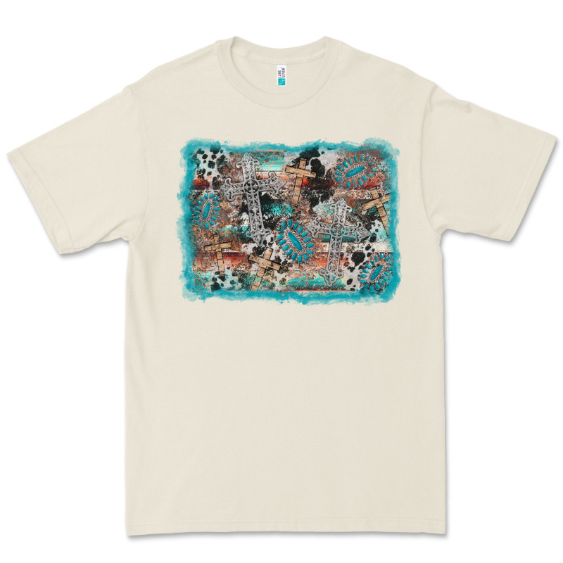 Cross Western Background Premium Tee by AdoDesignShop | Teevron