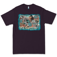 Plum cross western background Premium Tee - AdoDesignShop