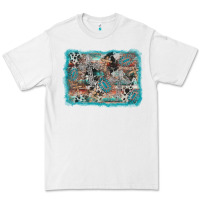 White cross western background Premium Tee - AdoDesignShop