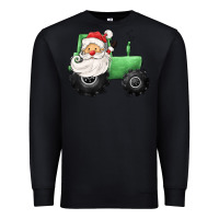 Black santa tractor Premium Sweatshirt - CowGirlArtShop