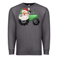 Charcoal Heather santa tractor Premium Sweatshirt - CowGirlArtShop