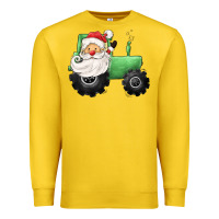 Lemon santa tractor Premium Sweatshirt - CowGirlArtShop