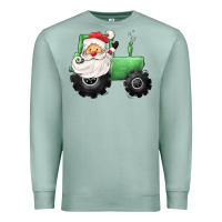 Seafoam santa tractor Premium Sweatshirt - CowGirlArtShop