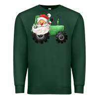 Sports Green santa tractor Premium Sweatshirt - CowGirlArtShop