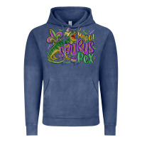 Vintage Denim mardi saurus rex mardi gras Vintage Hoodie - MaliasSmallBusiness